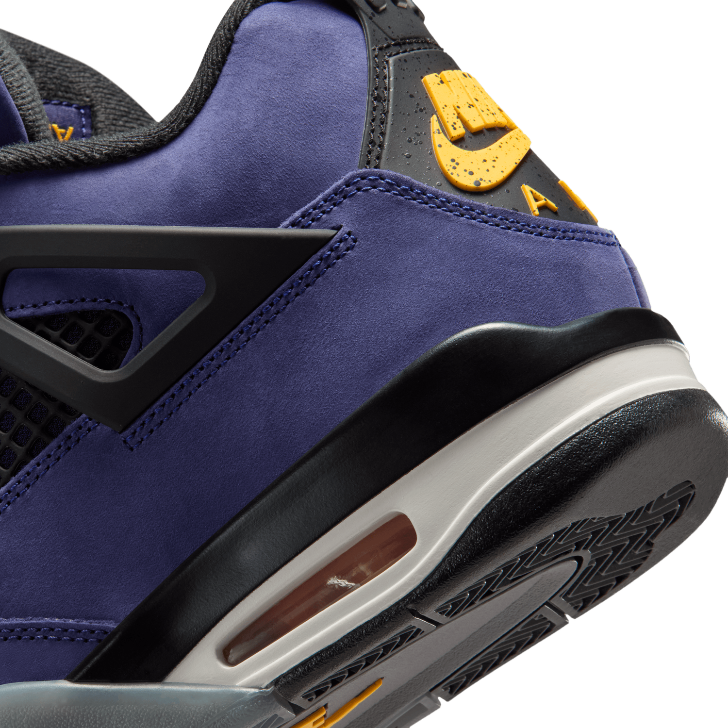 Jordan Retro 4 Lakers - Men's - Purple/Black/Yellow