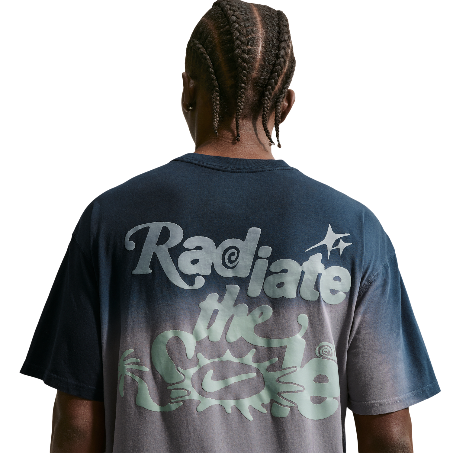 Nike NSW Dunk Dip Dye Loose Tee - Men's - Dark Obsidian/Pencil Point