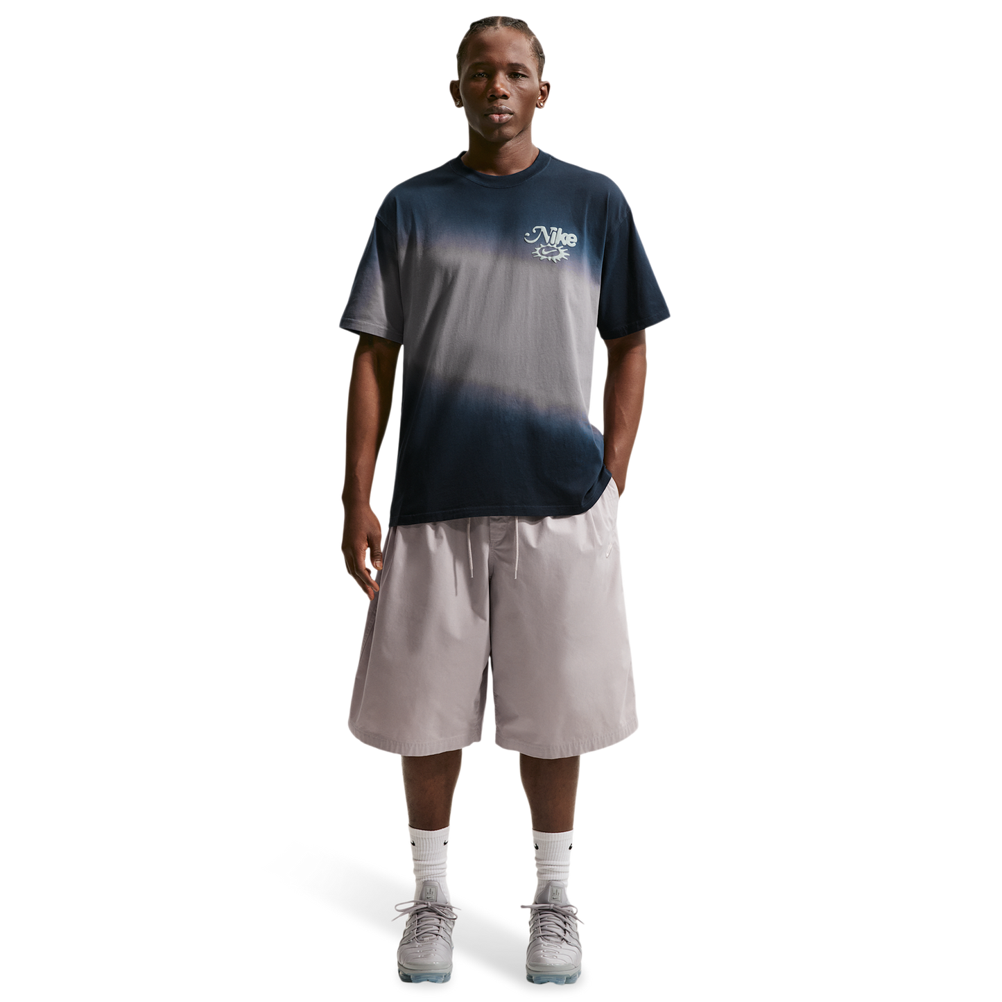 Nike NSW Dunk Dip Dye Loose Tee - Men's - Dark Obsidian/Pencil Point