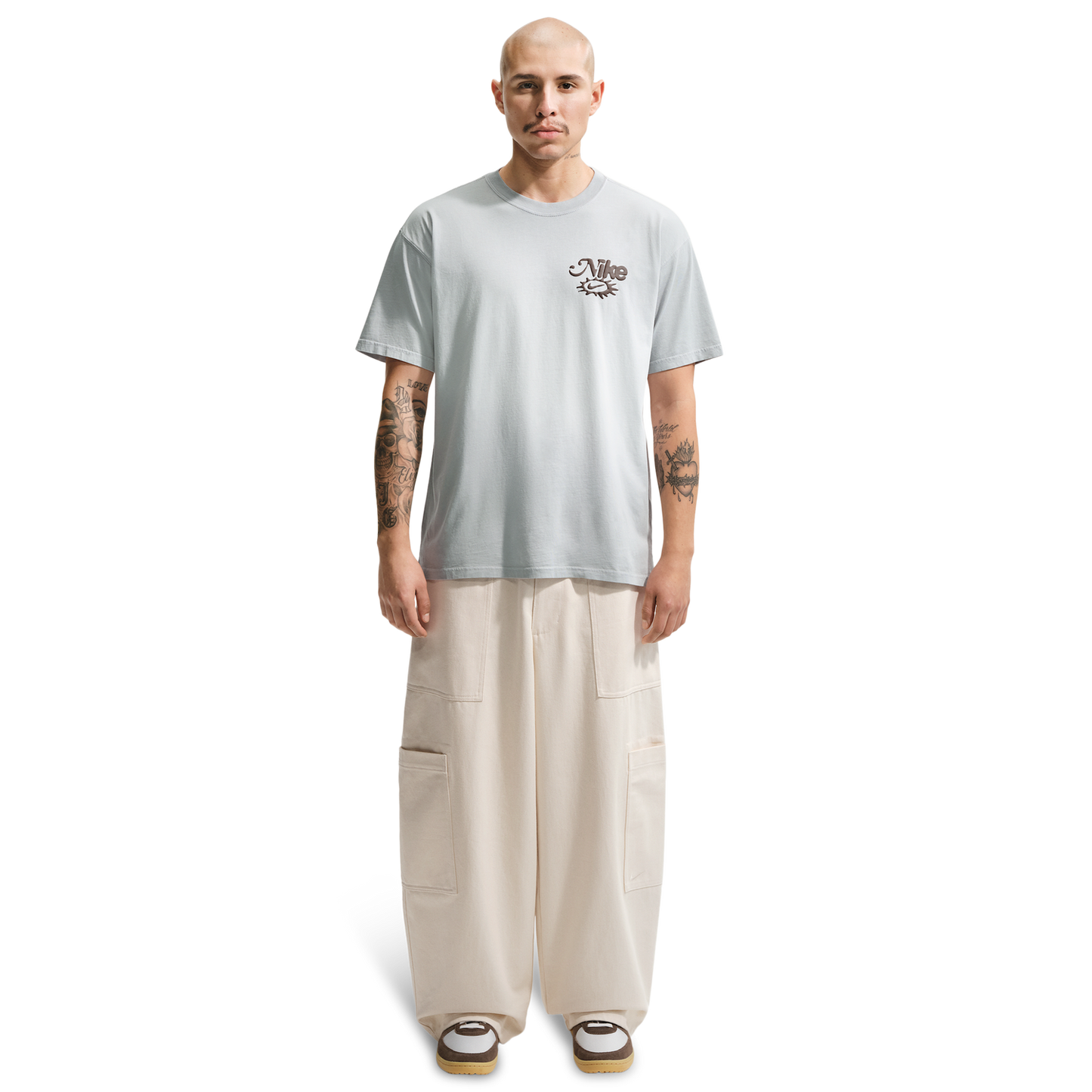 Nike NSW Dunk Dip Dye Loose Tee - Men's - Pure Platinum/Wolf Grey