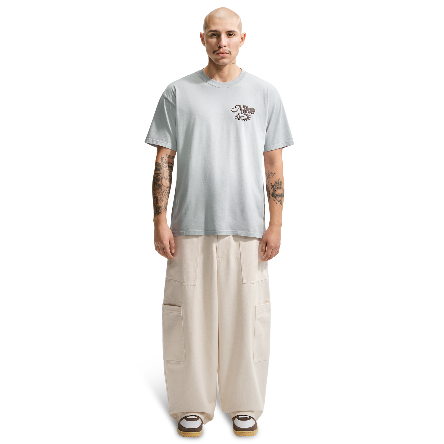 Nike NSW Dunk Dip Dye Loose Tee - Men's - Pure Platinum/Wolf Grey