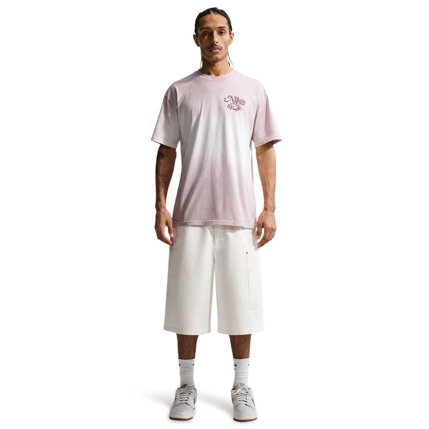 Nike NSW Dunk Dip Dye Loose T-Shirt - Men's - Sail/Moon Particle