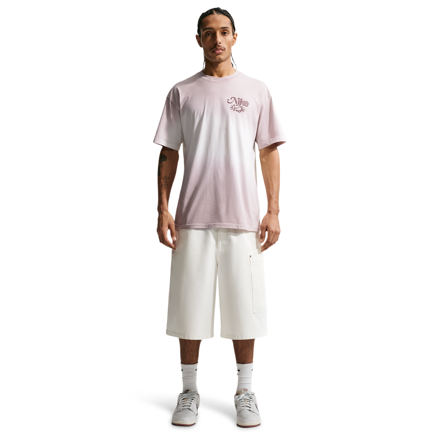 Nike NSW Dunk Dip Dye Loose T-Shirt - Men's - Sail/Moon Particle
