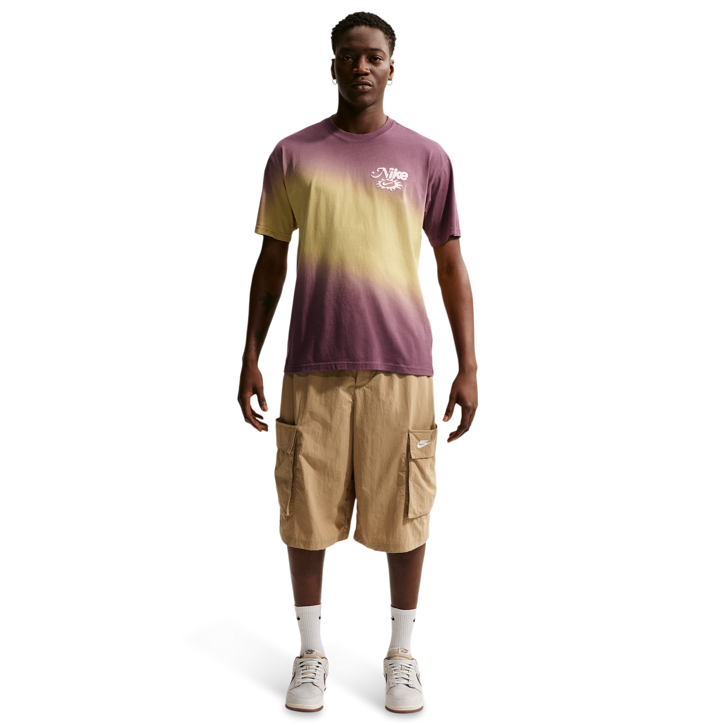 Nike NSW Dunk Dip Dye Loose T-Shirt - Men's - Tattoo/Buff Gold