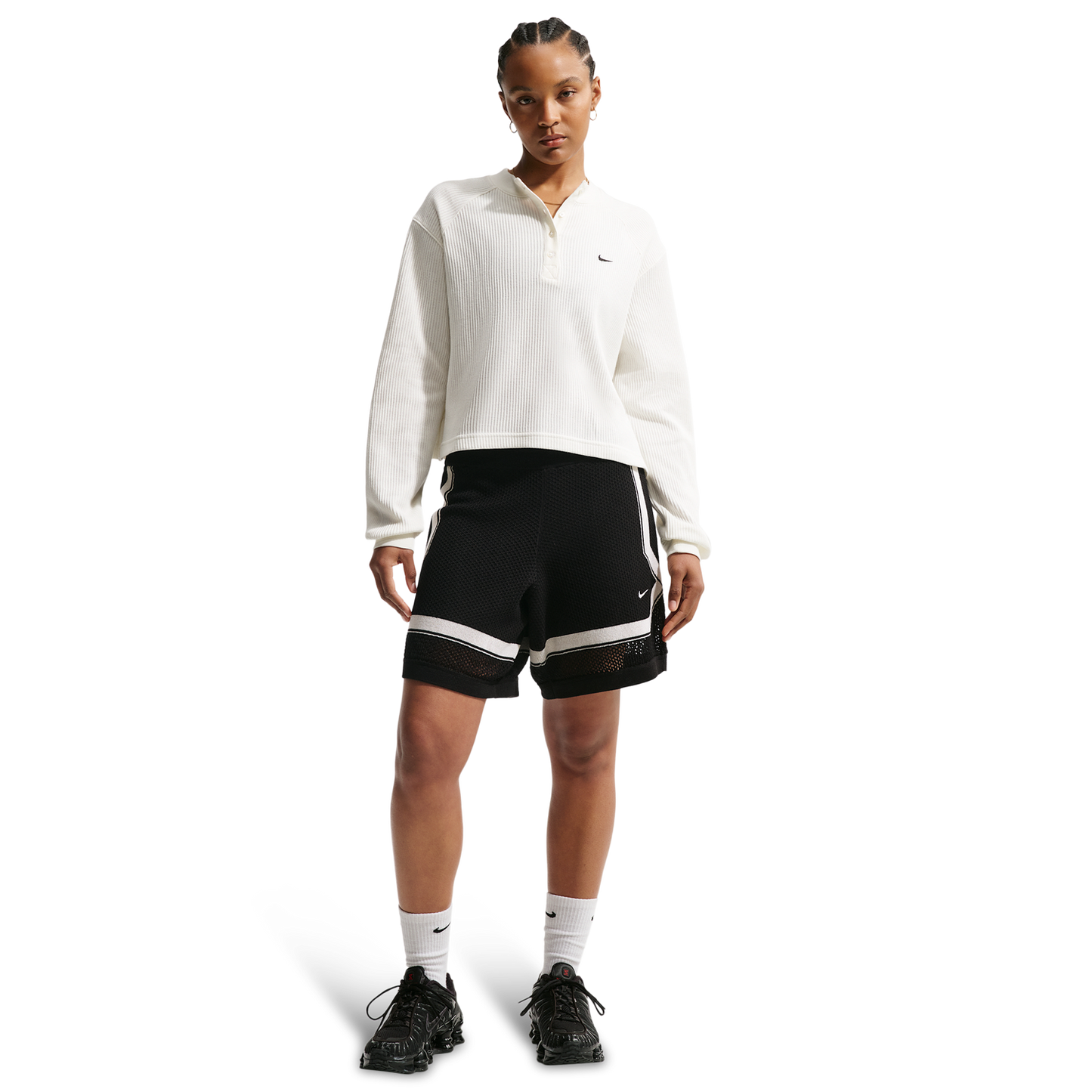 Nike NSW Chill Op Knit Short - Women's - Black/Chalk/Chalk