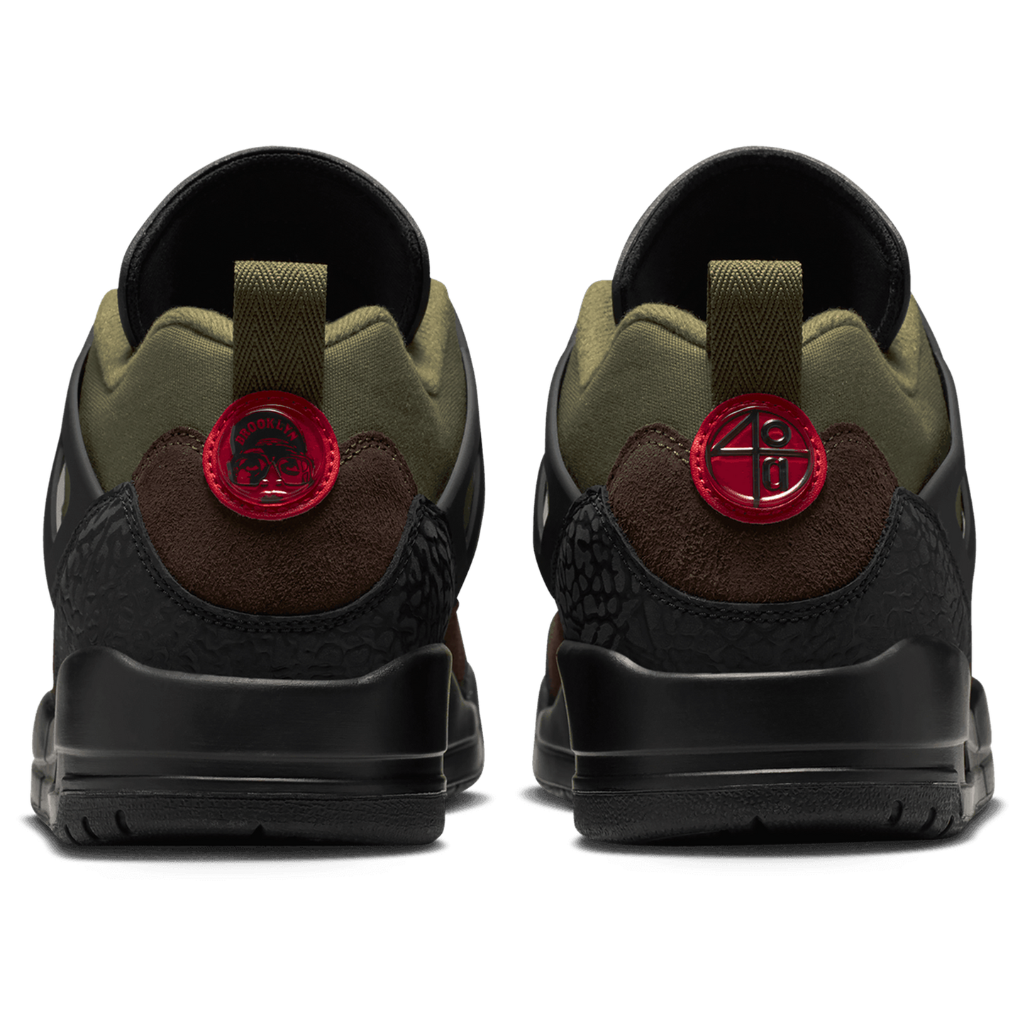 Jordan Spizike Low V2 - Men's - Black/Medium Olive/University Red