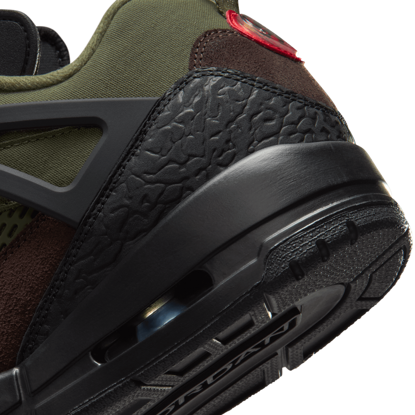 Jordan Spizike Low V2 - Men's - Black/Medium Olive/University Red