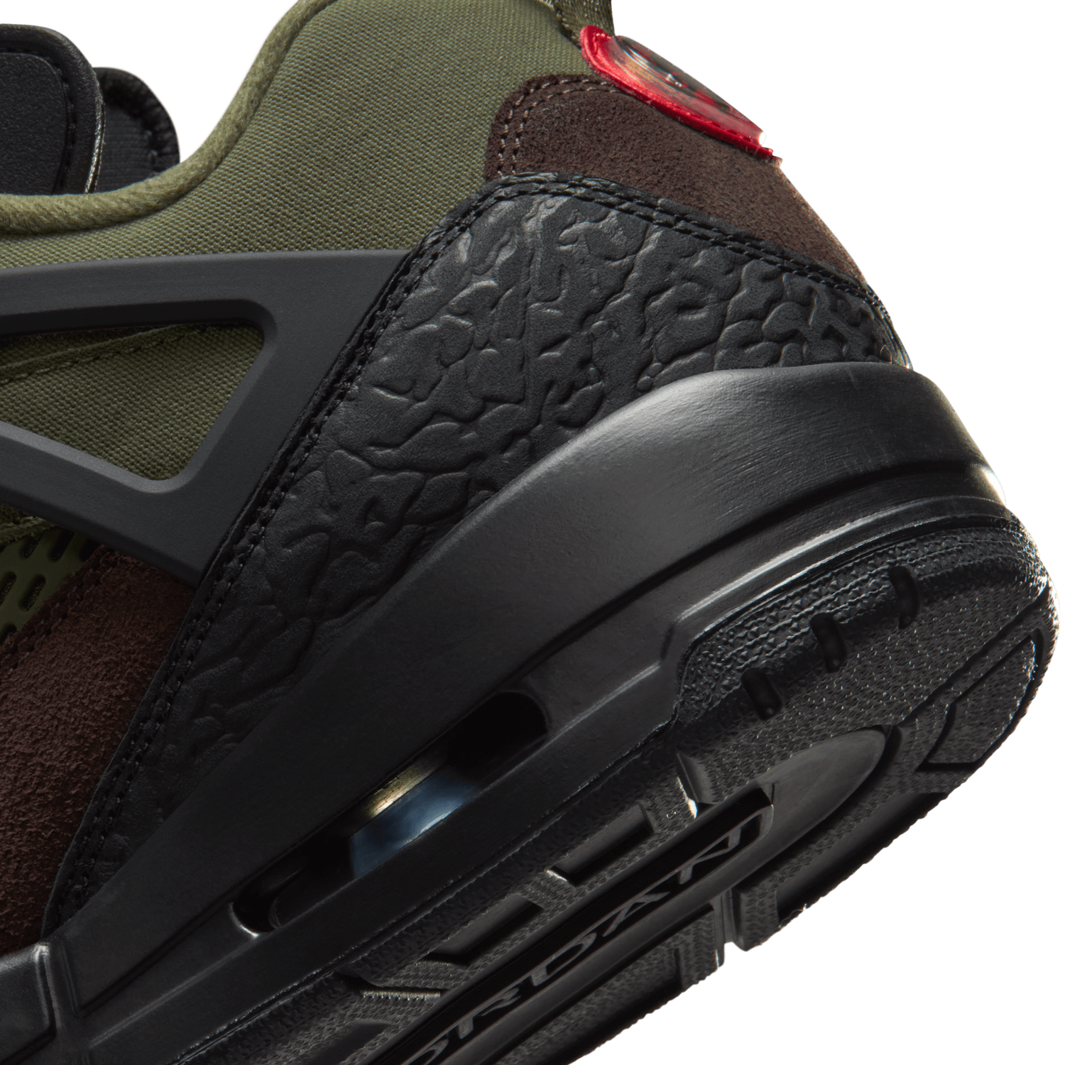 Jordan Spizike Low V2 - Men's - Black/Medium Olive/University Red