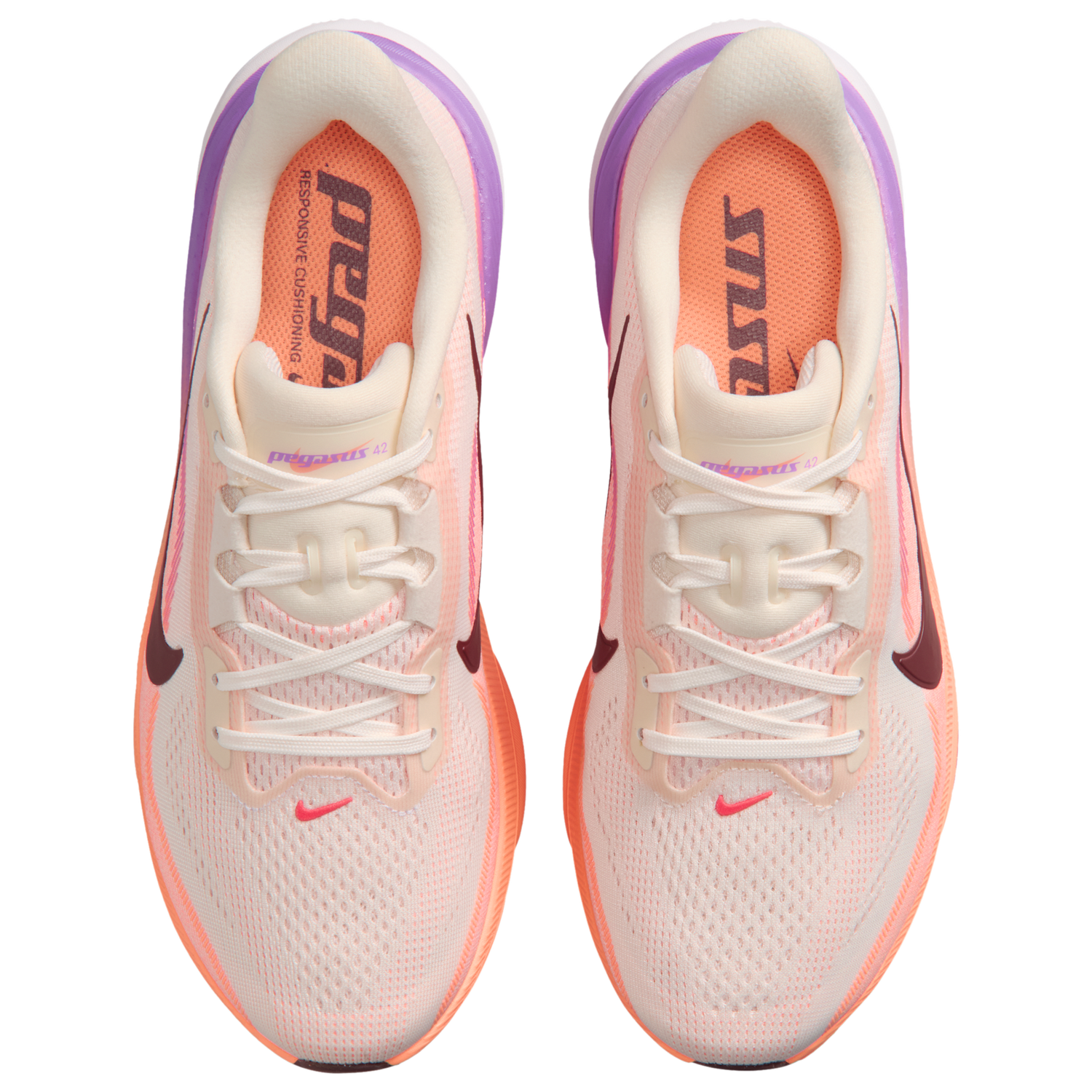 Nike Air Zoom Pegasus 42 Wide - Women's - Orange Pulse/Chalk/Tattoo