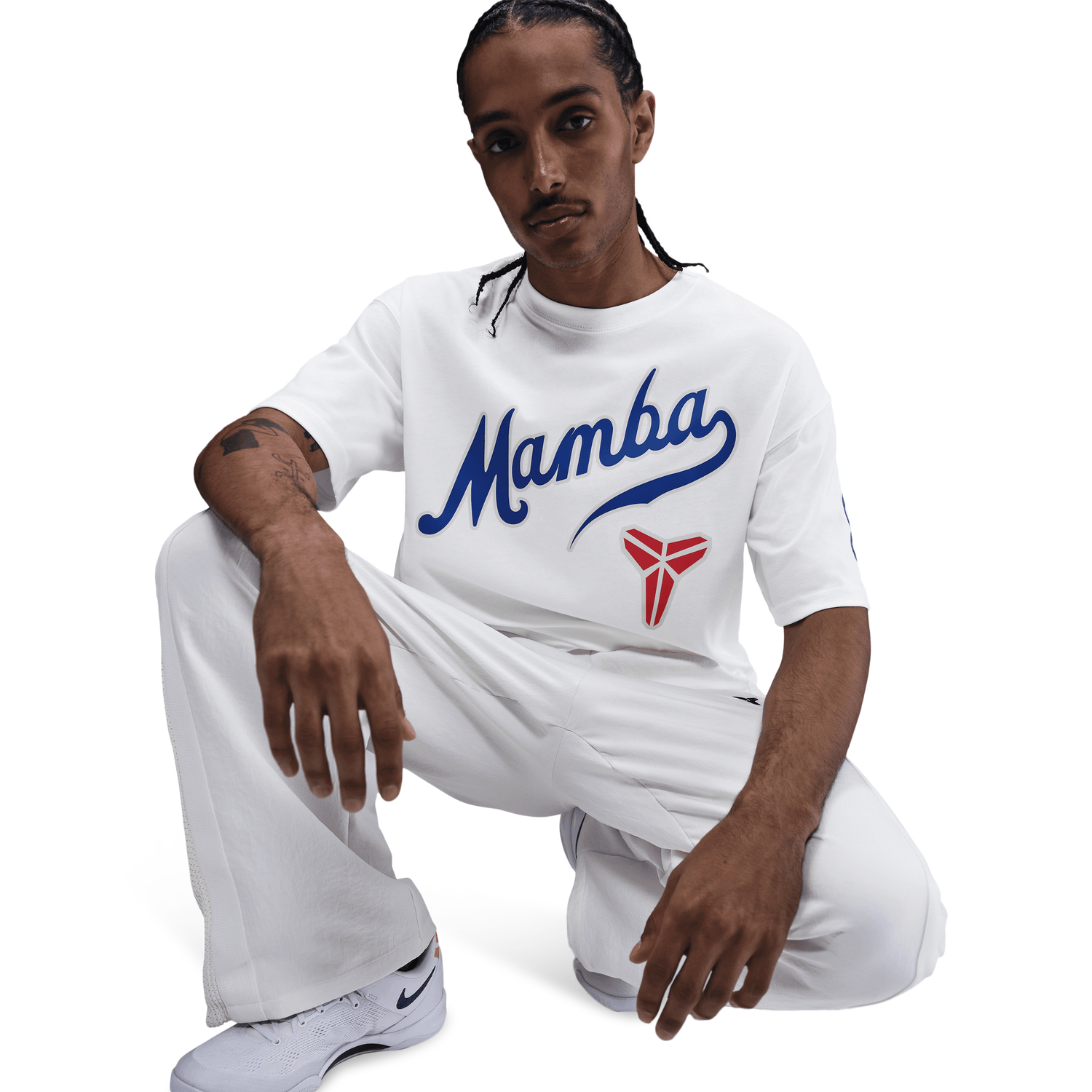 Nike Dodgers Kobe M90 T-Shirt - Men's - White/Game Royal