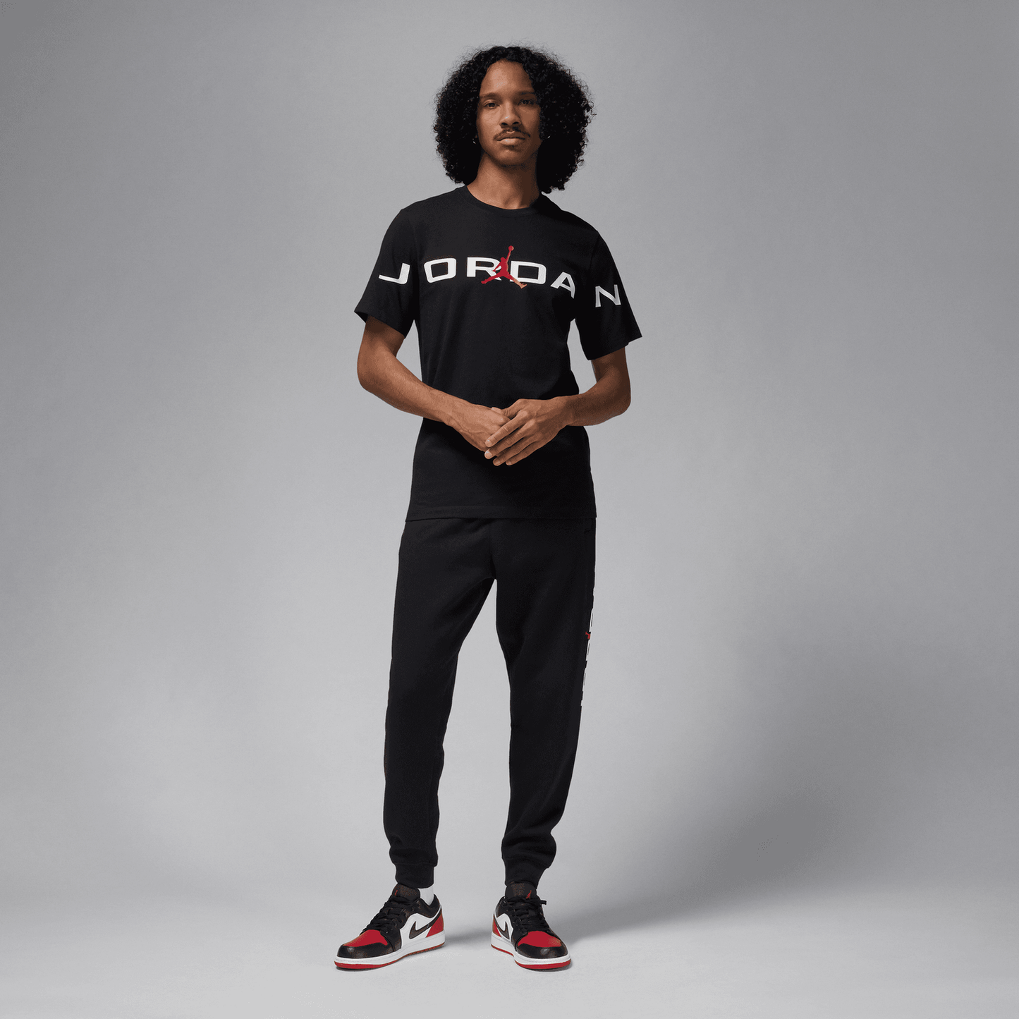 Jordan Air Stretch Short Sleeve Crew - Men's - Black/White/Red