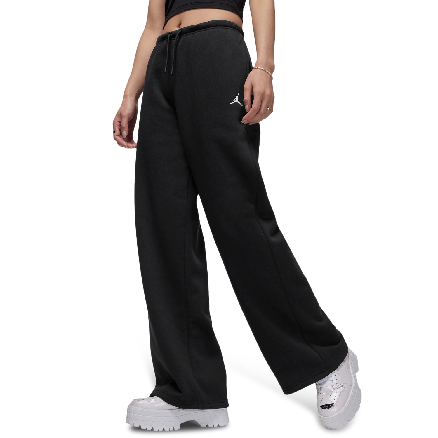 Jordan Brooklyn Fleece OH Pants - Women's - Black/White