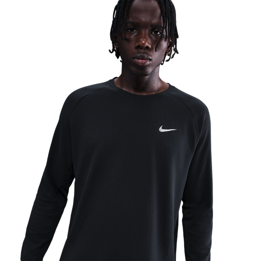 Nike Dri-FIT STRIDE WAFFLE CREW - Men's - Black/Reflective Silver