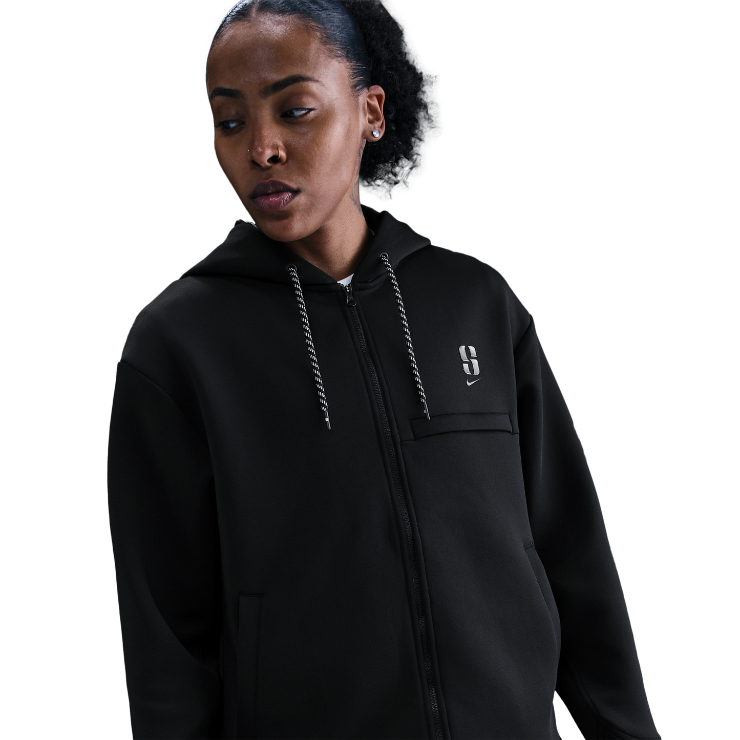 Nike Dri-FIT Sabrina Signature Full-Zip Hoodie - Women's - Black/Black