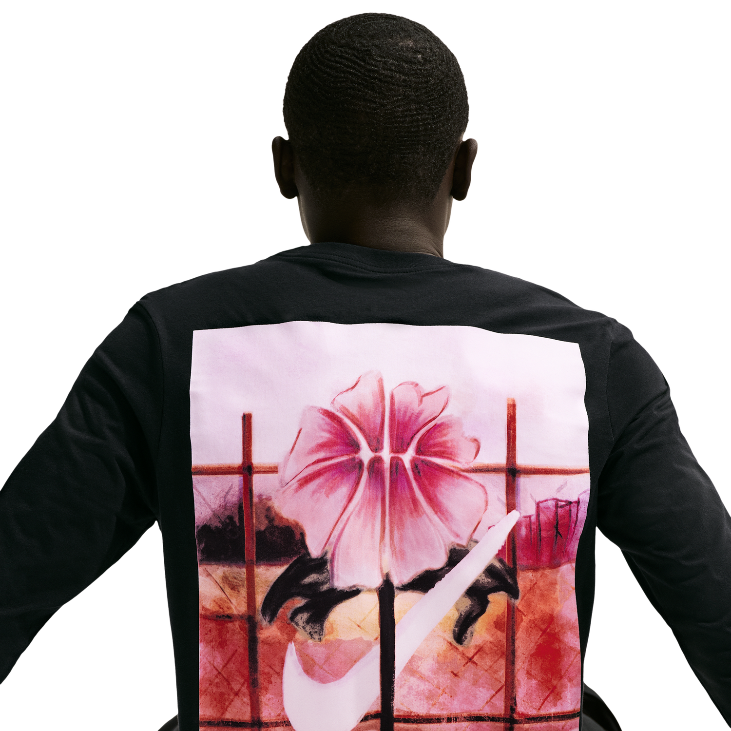 Nike Stained Long Sleeve OC Tee - Men's - Black
