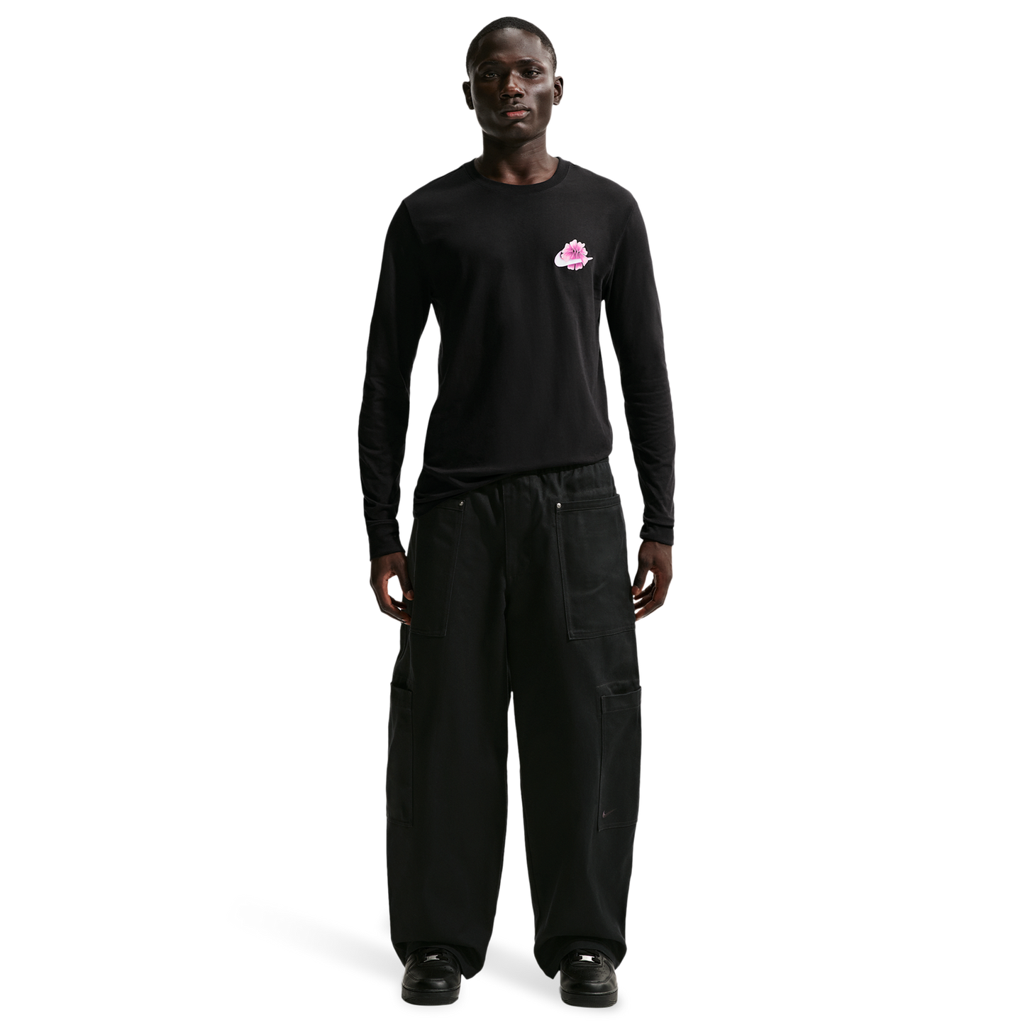 Nike Stained Long Sleeve OC Tee - Men's - Black