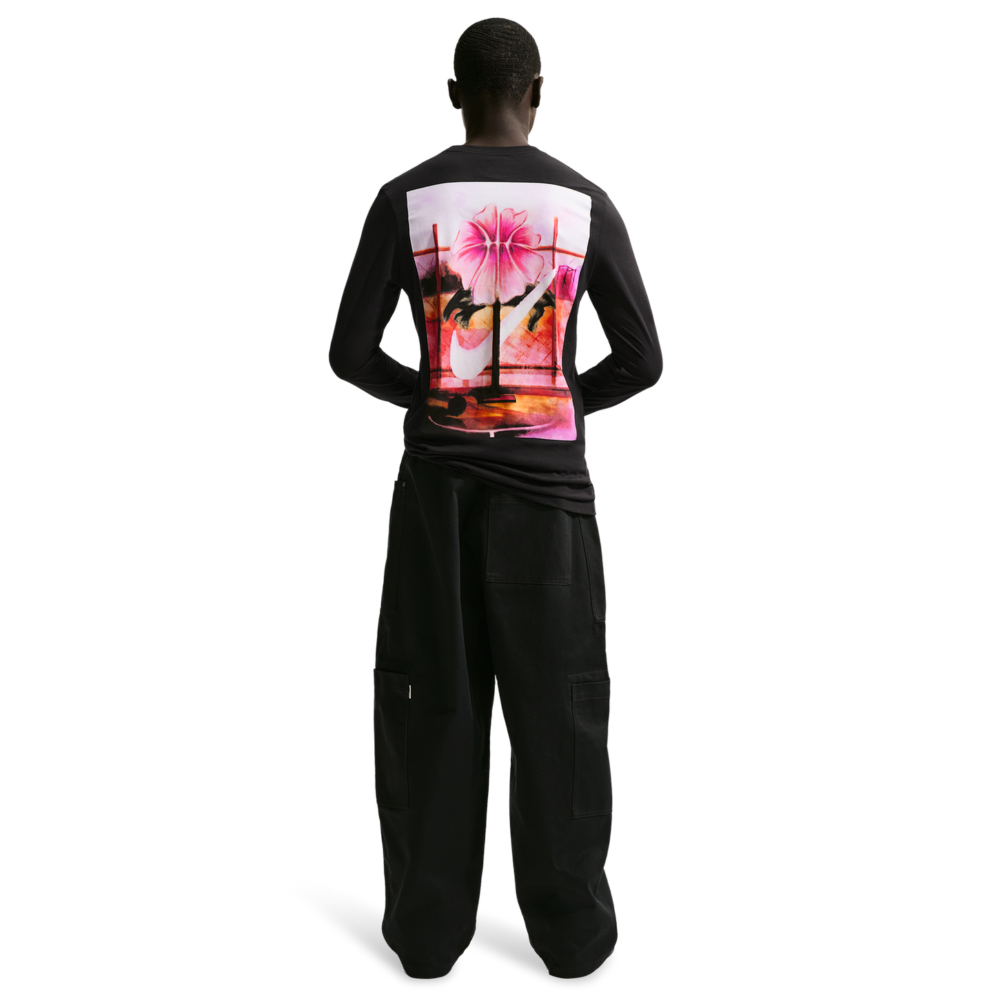 Nike Stained Long Sleeve OC Tee - Men's - Black