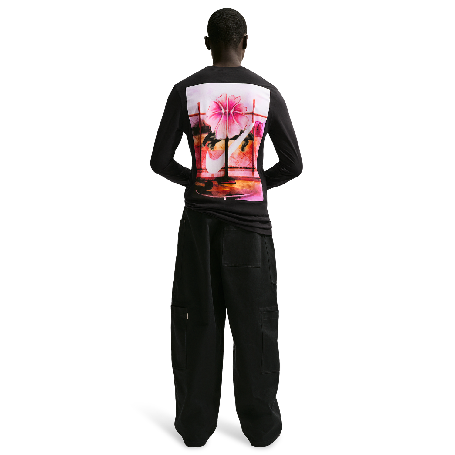 Nike Stained Long Sleeve OC Tee - Men's - Black