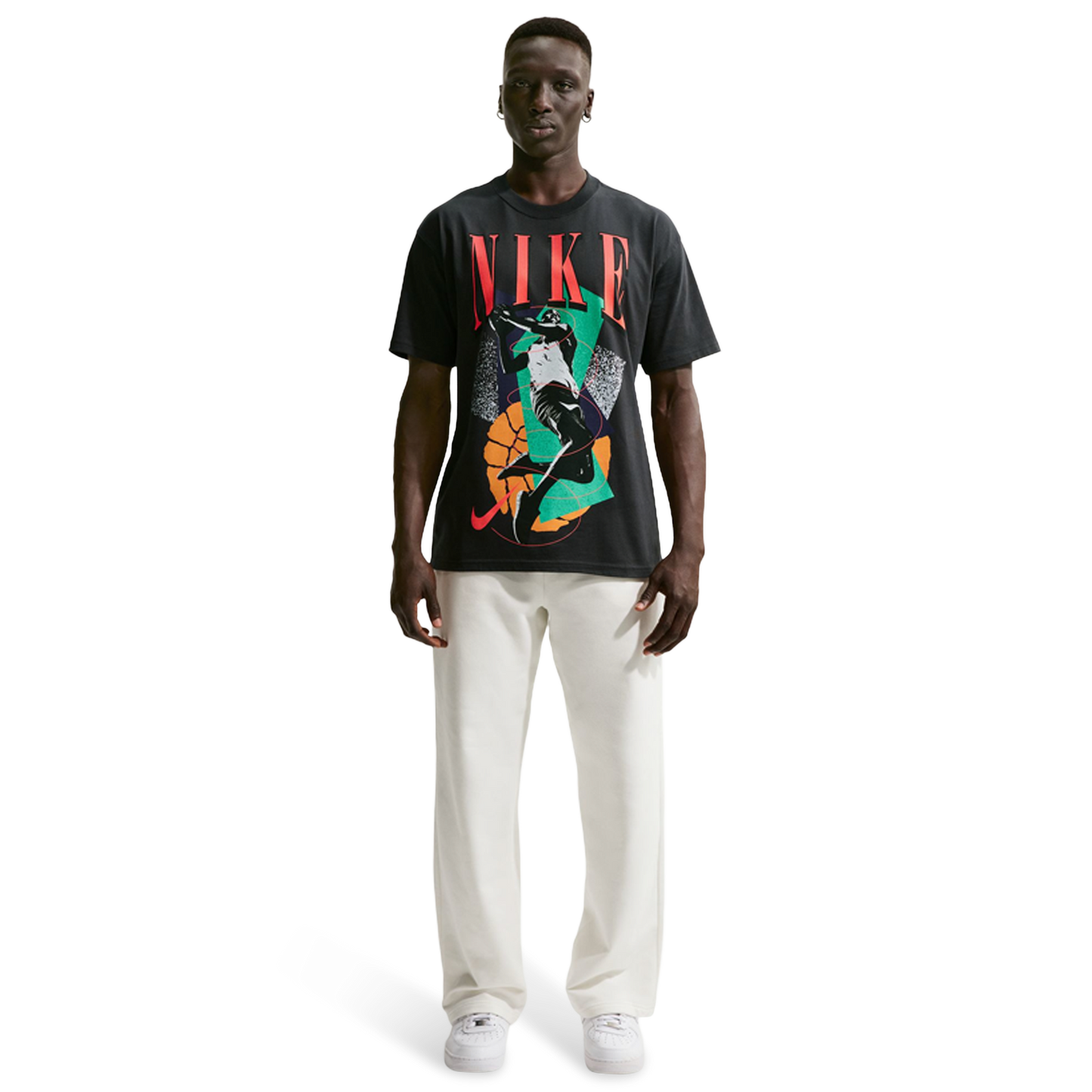 Nike T-Shirt Long Sleeve OC (RETRO BBALL) - Men's - Black
