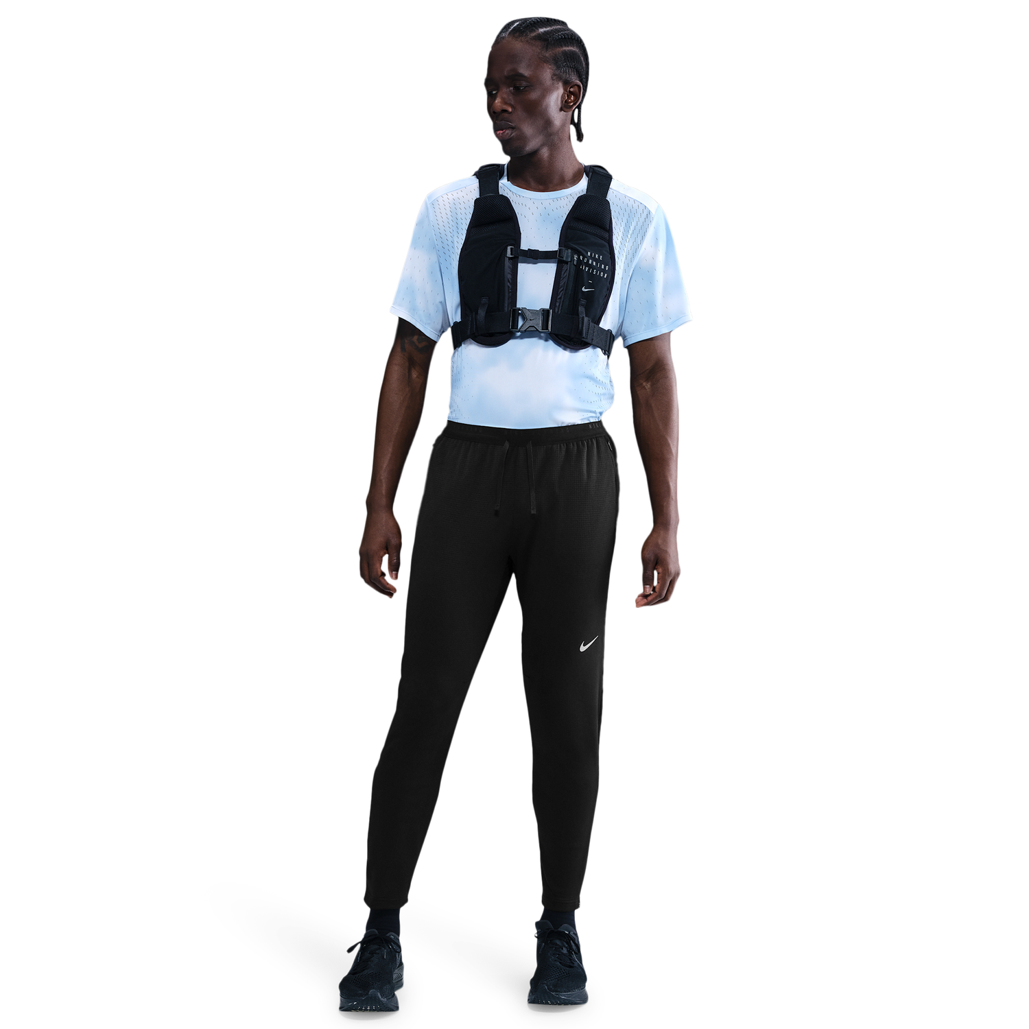 Nike Dri-FIT Stride Knit Pants - Men's - Black/Reflective Silver