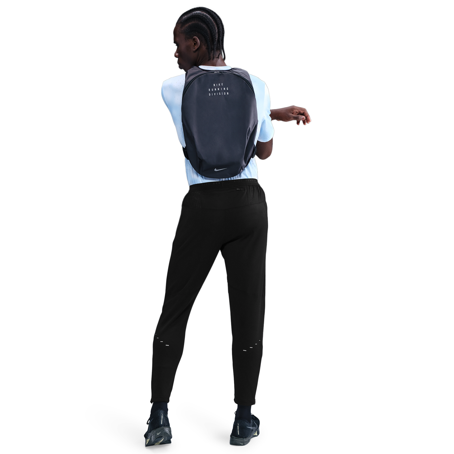 Nike Dri-FIT Stride Knit Pants - Men's - Black/Reflective Silver