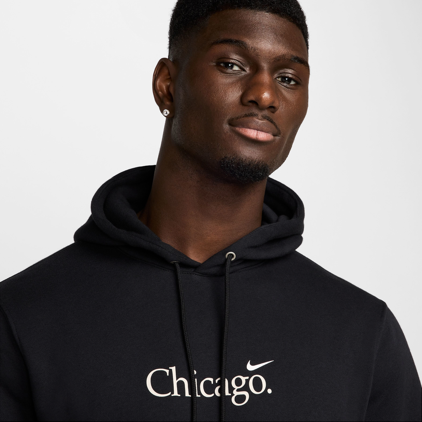 Nike Chi Club Pullover BB Hoodie - Men's - Black/White