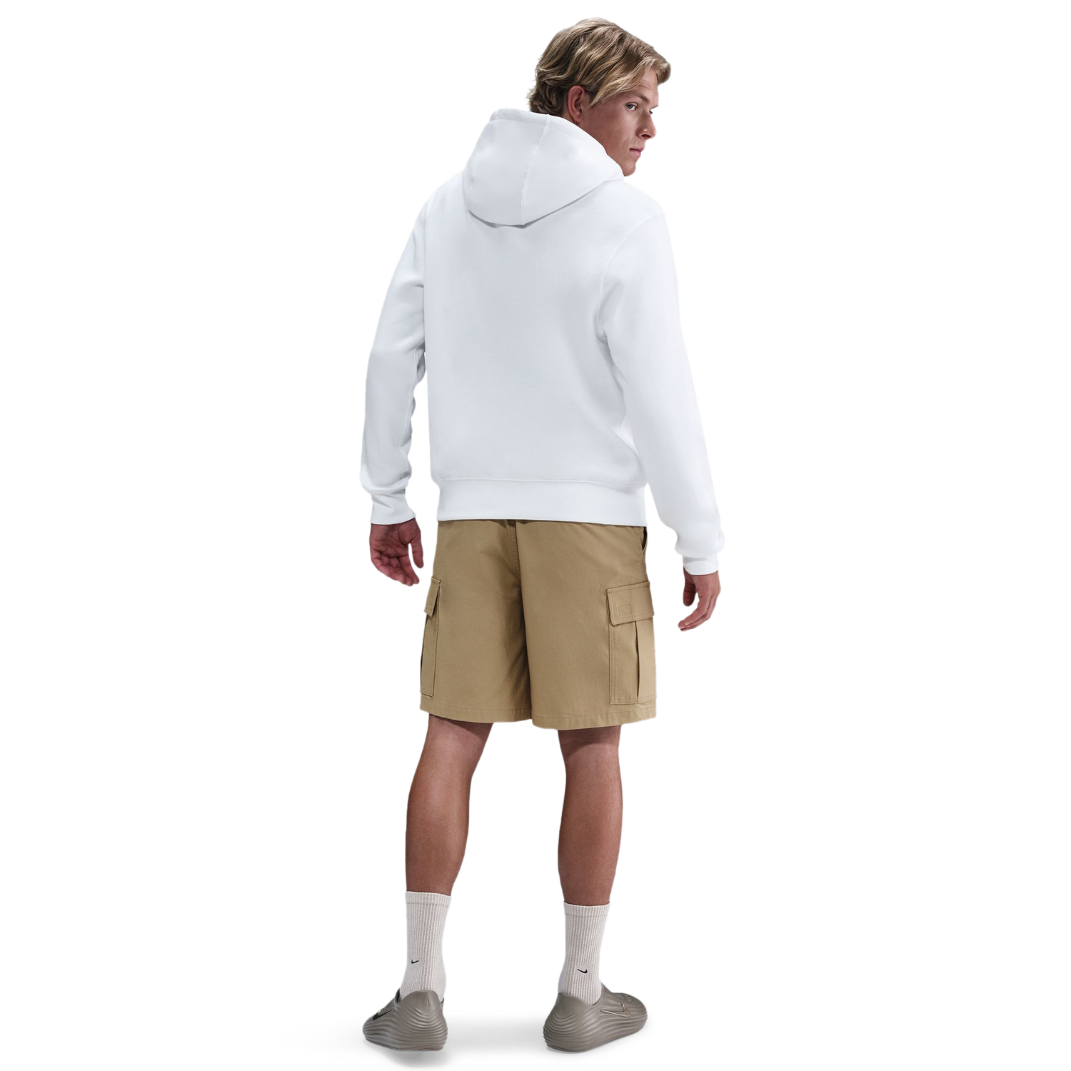 Nike LA Template Club BB Pullover Hoodie - Men's - White/Cosmic Clay