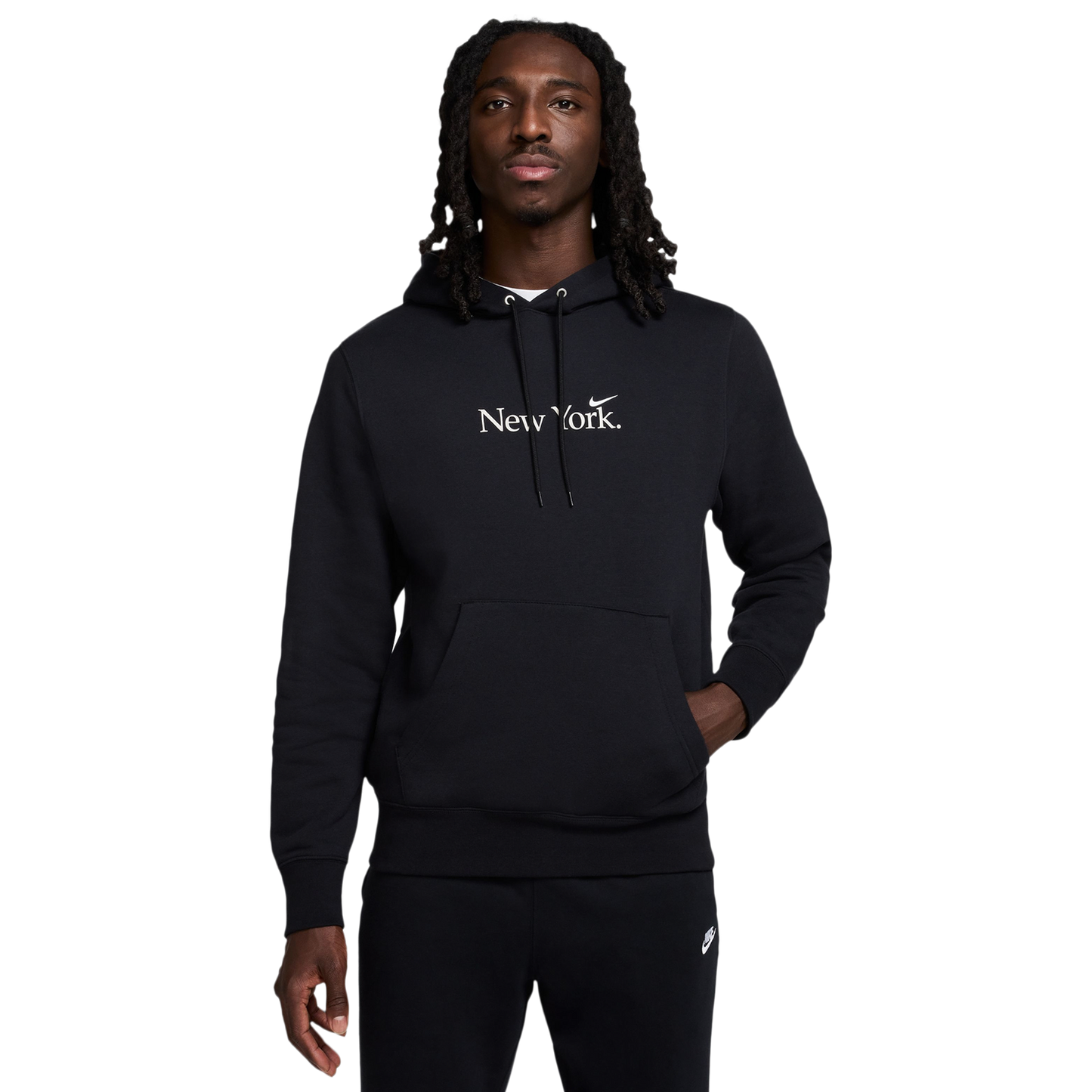 Nike NYC Club Pullover BB Hoodie - Men's - Black/White