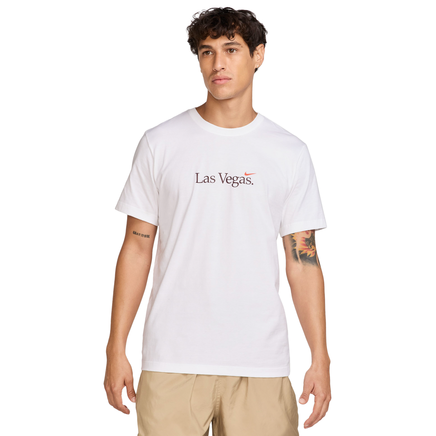 Nike LAS Short Sleeve Crew T-Shirt - Men's - White/Cosmic Clay