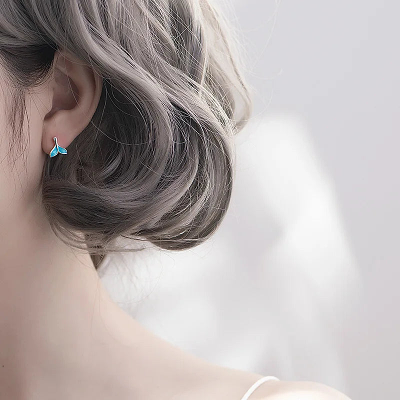 Ocean's Tail Stud Earrings - foto 2