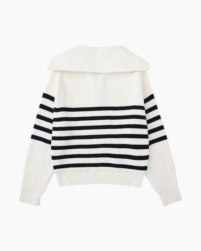 Striped Zip Up Sweater - foto 2