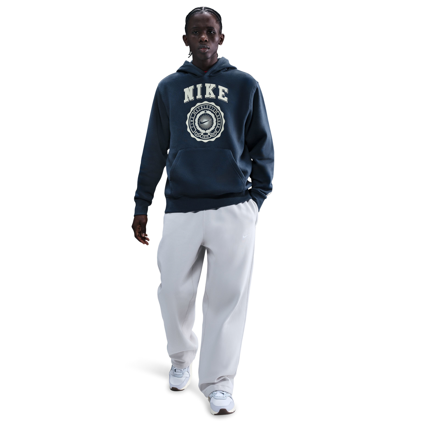 Nike BTS Basketball Pullover Hoodie - Men's - Thunder Blue/Sail