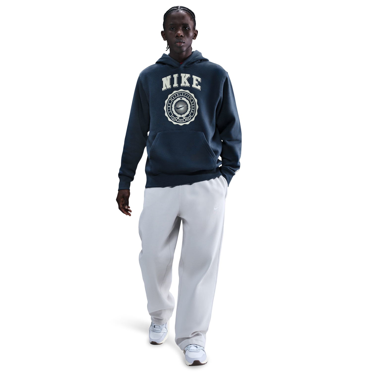 Nike BTS Basketball Pullover Hoodie - Men's - Thunder Blue/Sail