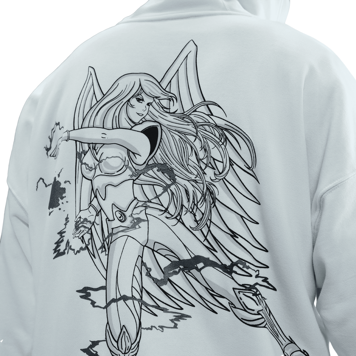 Nike Club Oversized Pullover Victorious Hoodie - Men's - White/Black