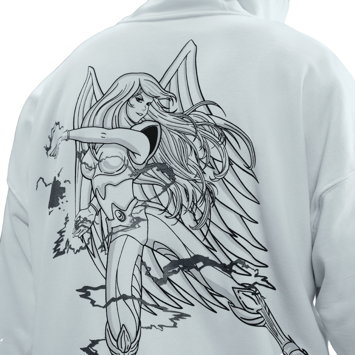 Nike Club Oversized Pullover Victorious Hoodie - Men's - White/Black