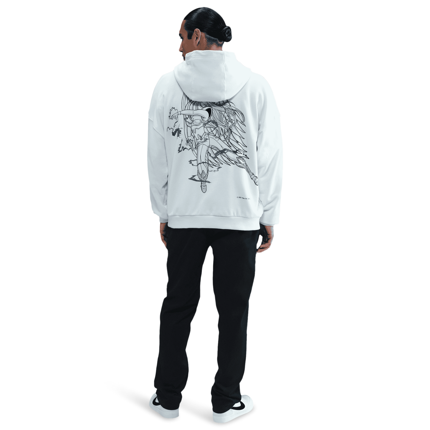 Nike Club Oversized Pullover Victorious Hoodie - Men's - White/Black