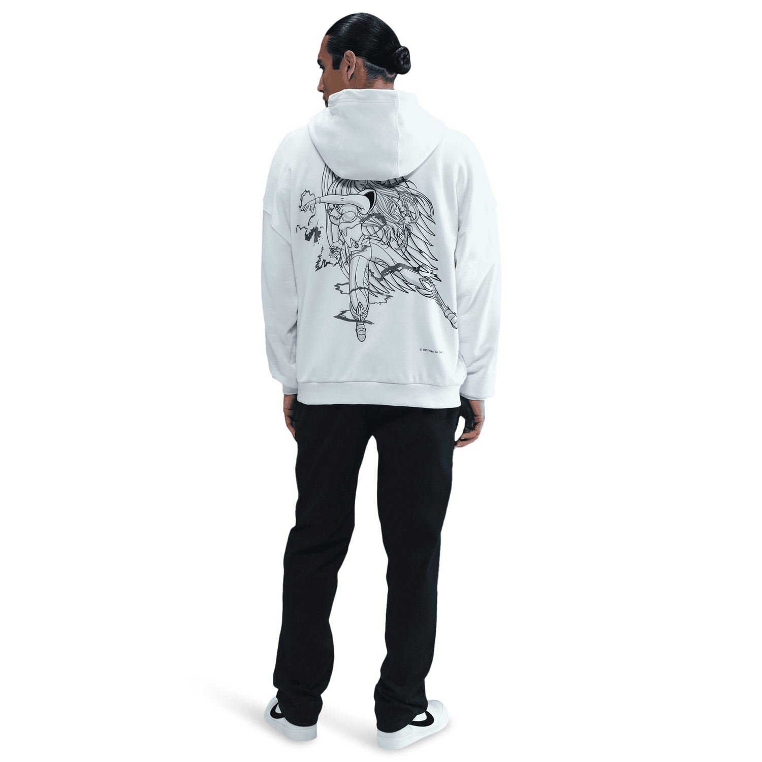 Nike Club Oversized Pullover Victorious Hoodie - Men's - White/Black