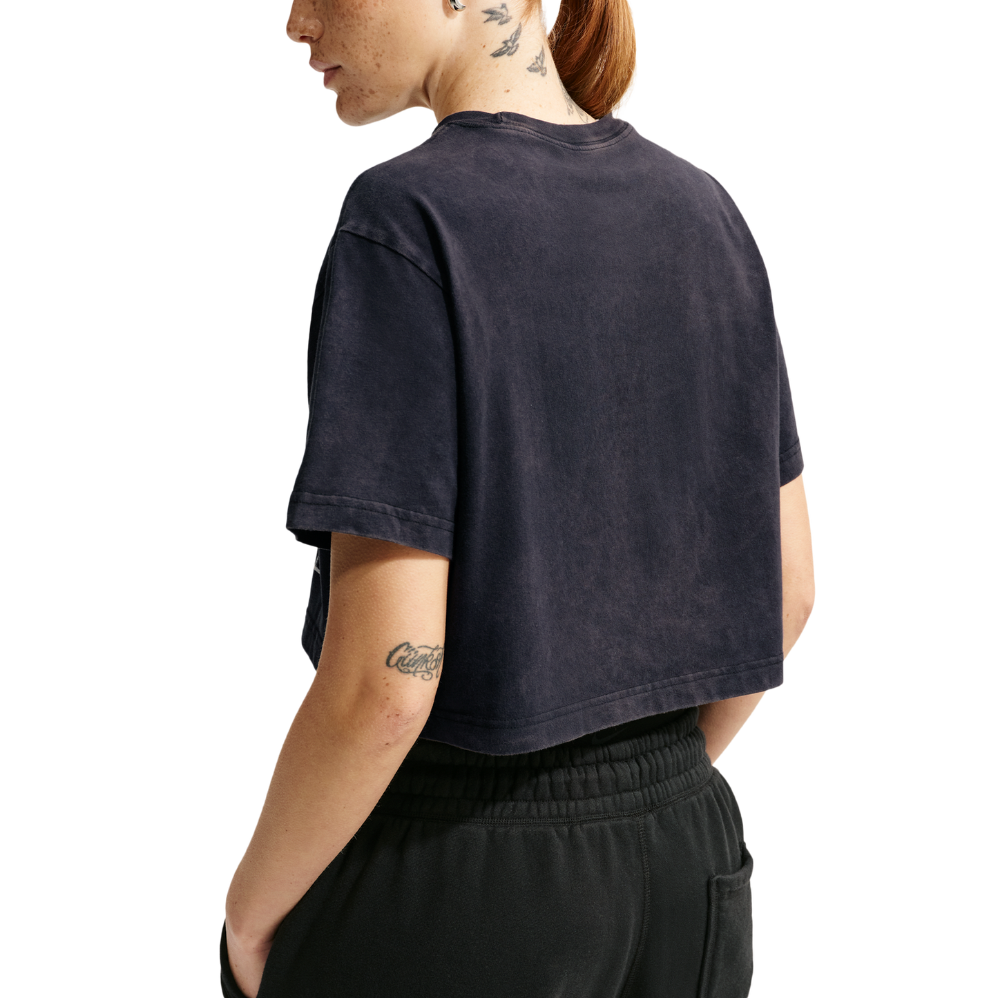 Nike Basketball Photo Crop Tee - Women's - Black