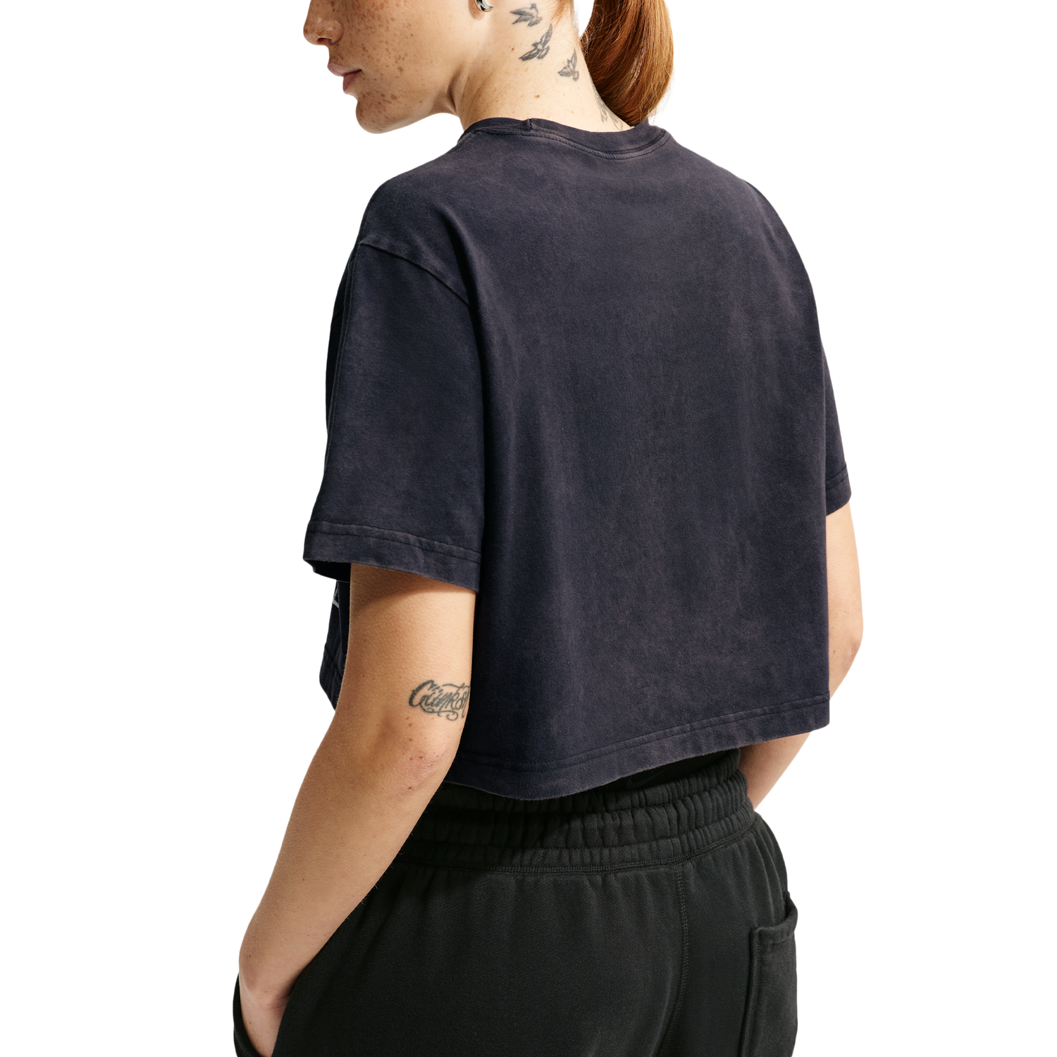 Nike Basketball Photo Crop Tee - Women's - Black