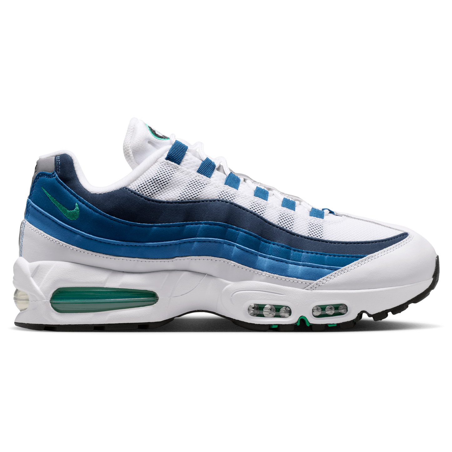 Nike Air Max 95 - Men's - Emerald Green/White/Lake Blue