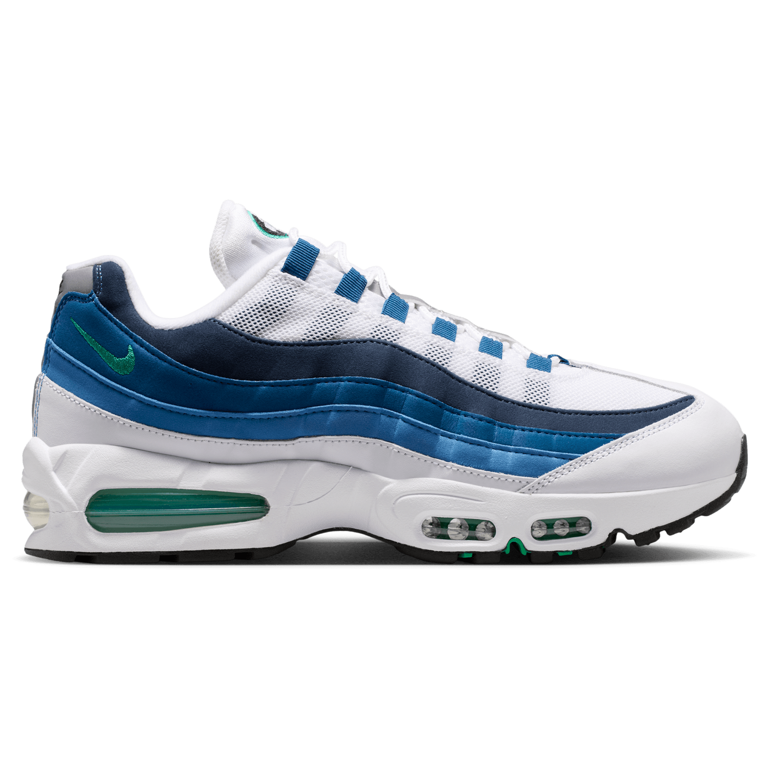 Nike Air Max 95 - Men's - Emerald Green/White/Lake Blue