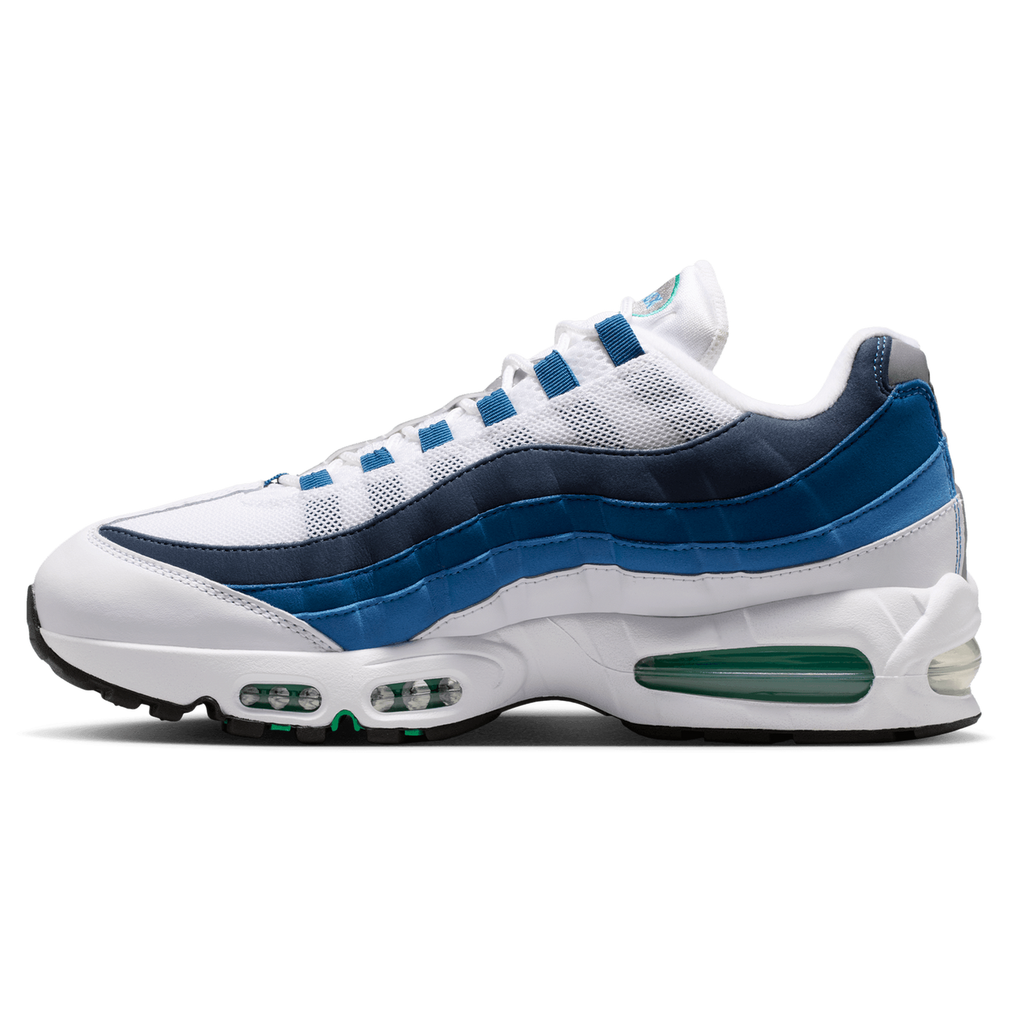 Nike Air Max 95 - Men's - Emerald Green/White/Lake Blue
