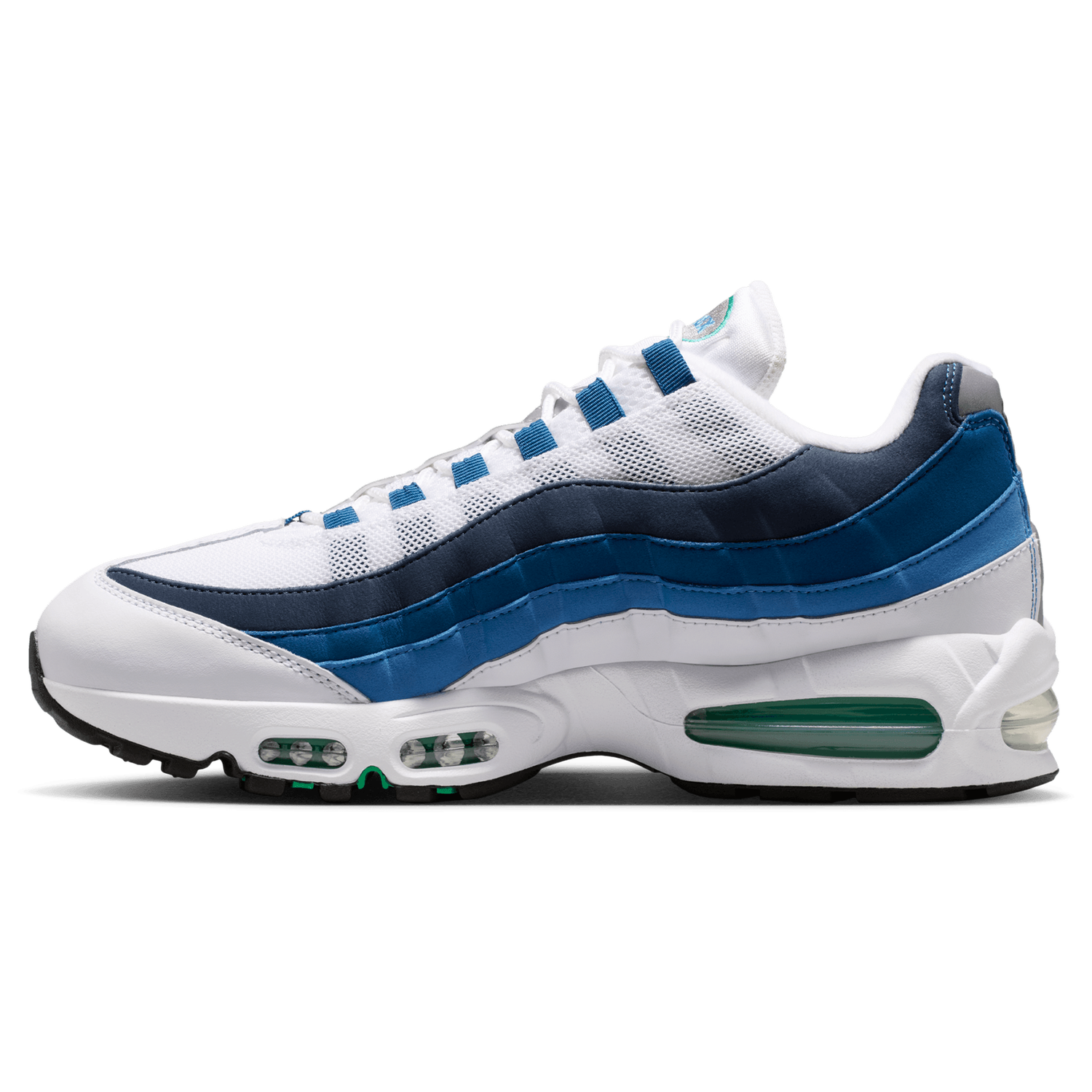 Nike Air Max 95 - Men's - Emerald Green/White/Lake Blue
