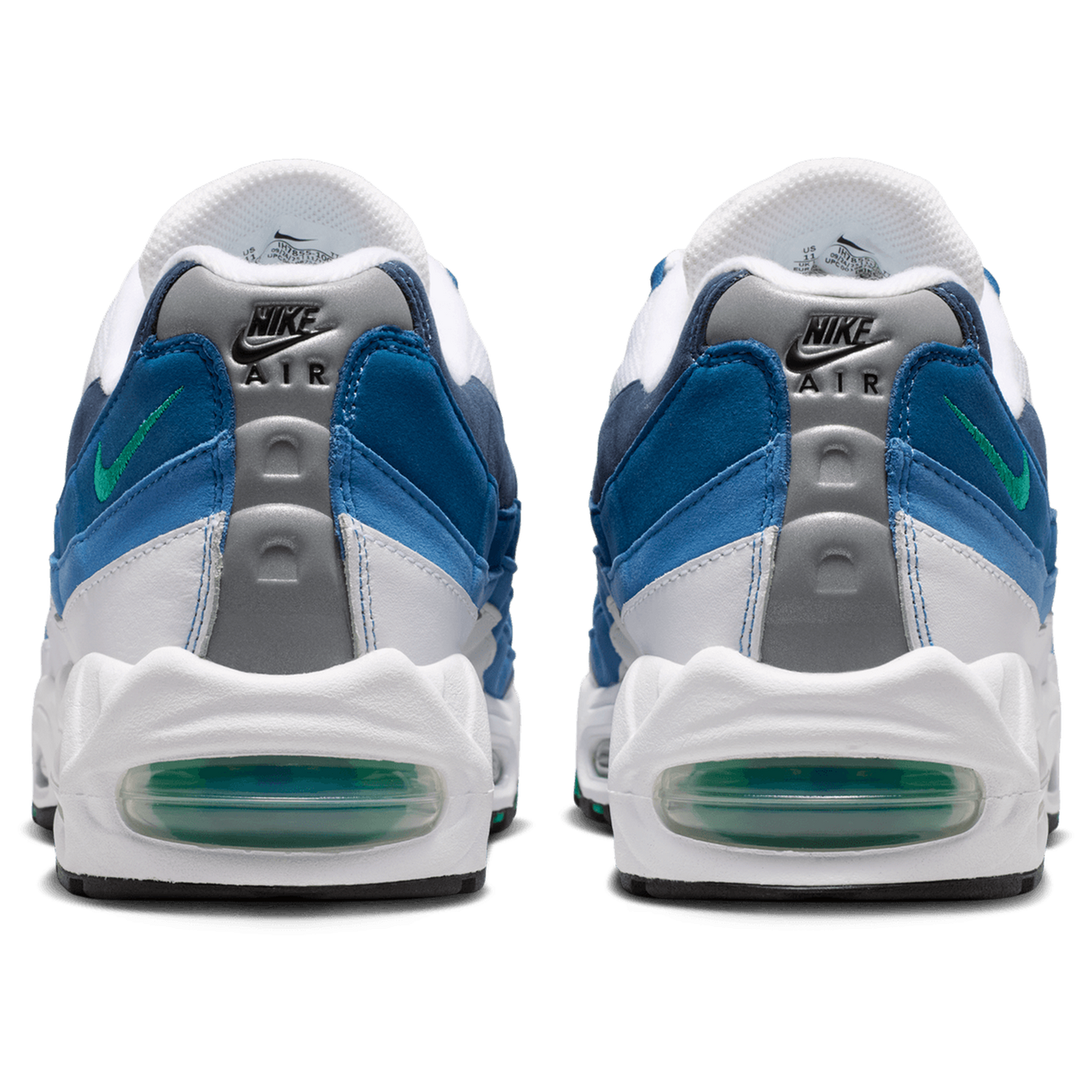 Nike Air Max 95 - Men's - Emerald Green/White/Lake Blue