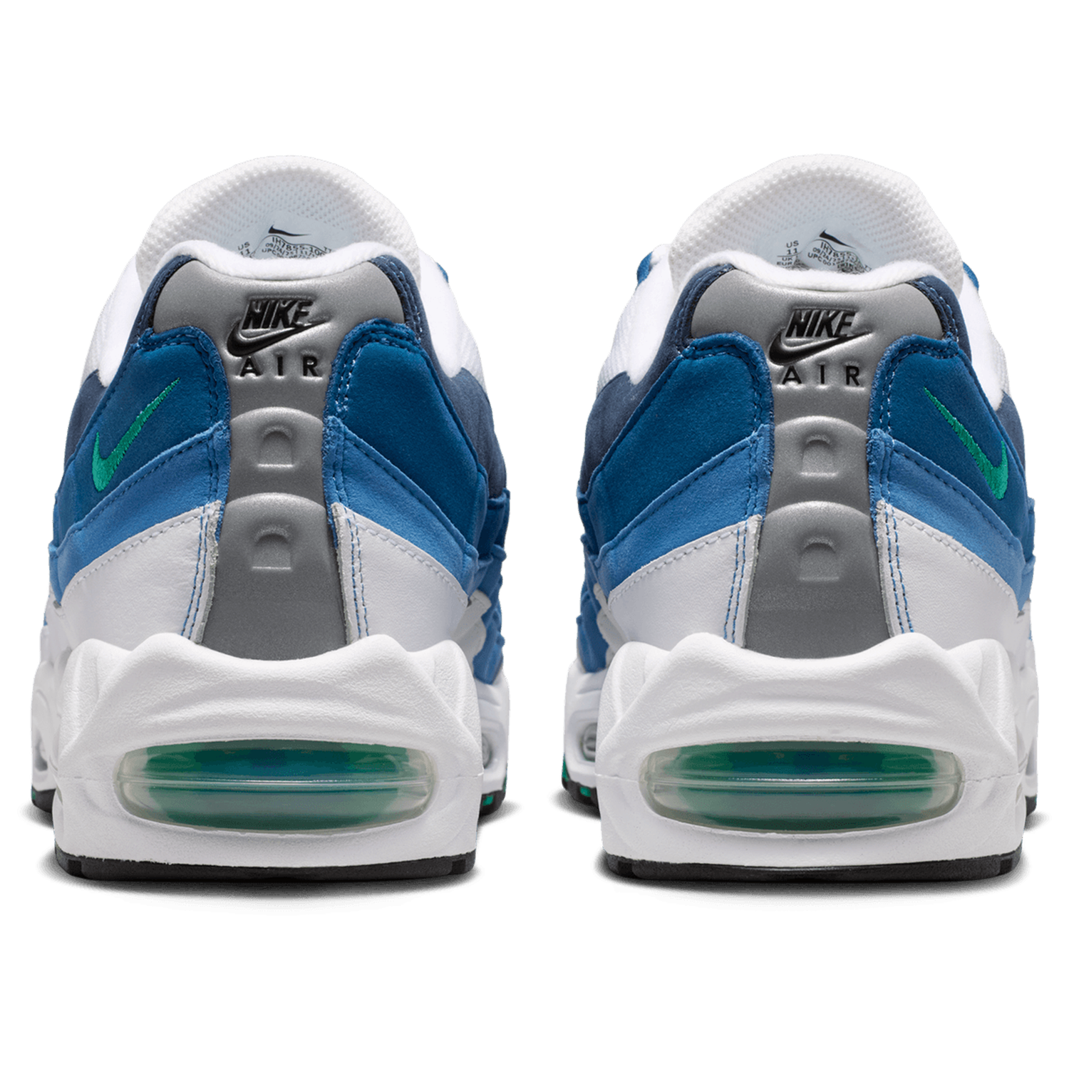 Nike Air Max 95 - Men's - Emerald Green/White/Lake Blue