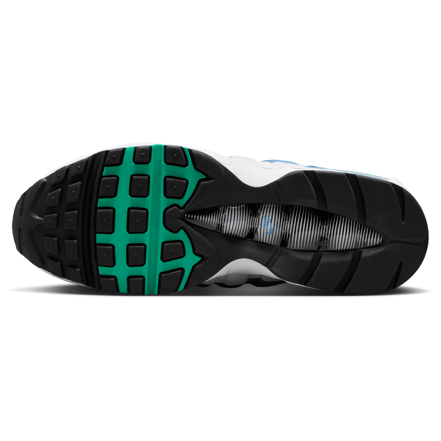 Nike Air Max 95 - Men's - Emerald Green/White/Lake Blue