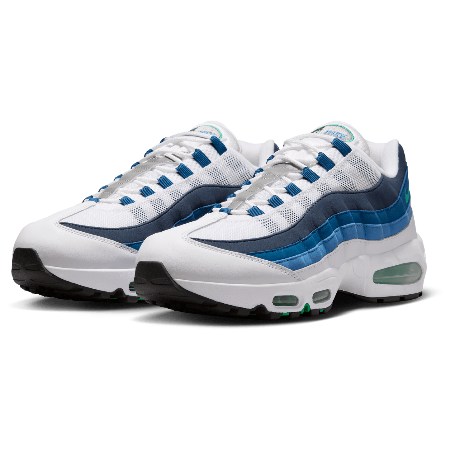 Nike Air Max 95 - Men's - Emerald Green/White/Lake Blue