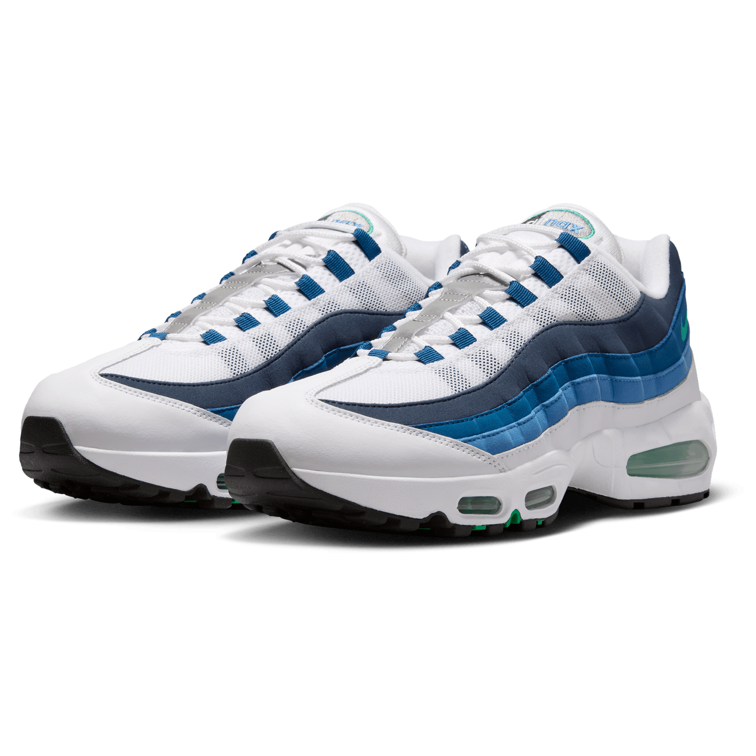 Nike Air Max 95 - Men's - Emerald Green/White/Lake Blue