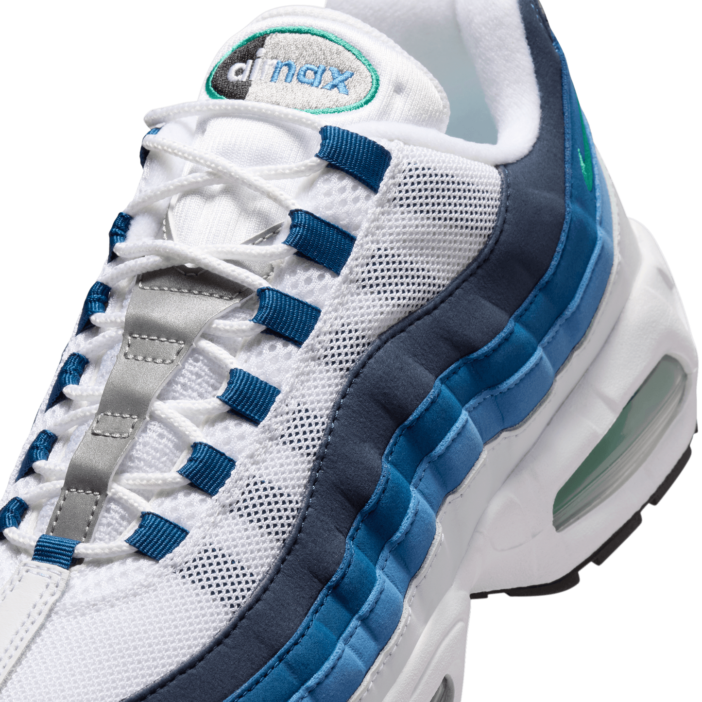 Nike Air Max 95 - Men's - Emerald Green/White/Lake Blue