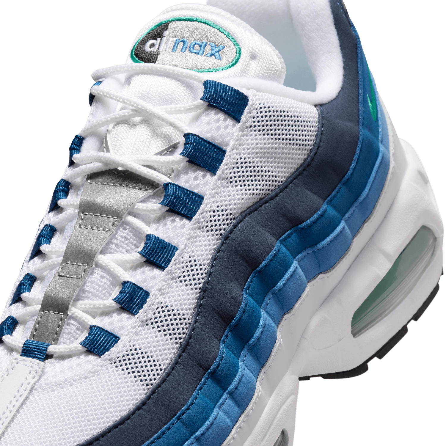 Nike Air Max 95 - Men's - Emerald Green/White/Lake Blue